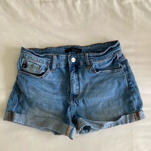 Cuffed Jean Shorts